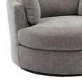 thumbnail image 5 of Aukfa 42" Oversized Swivel Accent Chair Barrel Chair w/ 3 Pillows for Living Room, Chenille, Gray, 5 of 19