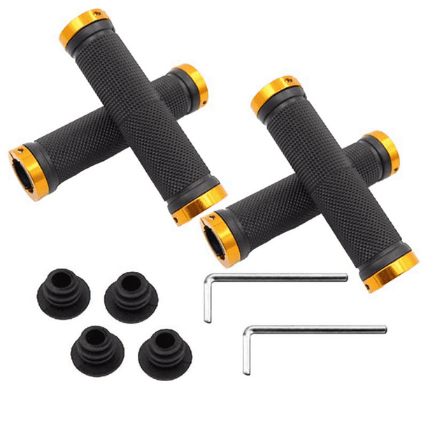 Gold Road Cycling Handlebar Grips Anti Skid Rubber Bicycle Grips Mountain Bike Lock on Bicycle Handlebars End Grips