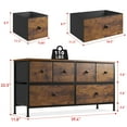 EnHomee Wide Dressers for Bedroom Dresser TV Stand with 6 Drawers