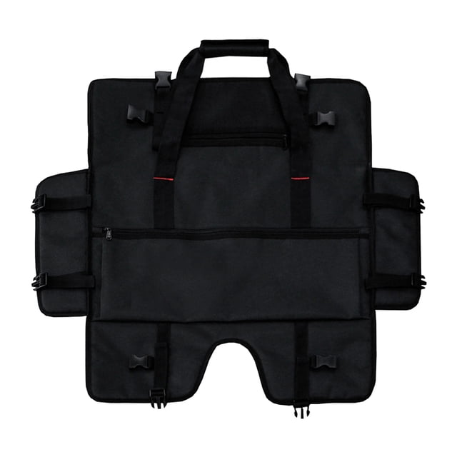Seitruly Estuche de transporte de pantalla de computadora portátil de tela esmerilada Bolsa de almacenamiento de cable de alimentación Carpetas de archivos Negro