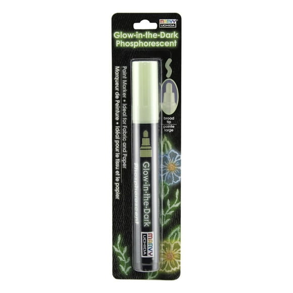 MARVY UCHIDA® GLOW IN THE DARK DECOFABRIC & PAPER PAINT MARKER MEDIUM TIP, Fabric & Paper Paint