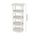thumbnail image 3 of InsCrazy Stackable Storage Rack Cream Style Sofa Side Table Small Coffee Table for Kitchen Bathroom Laundry Room Office, 3 of 6