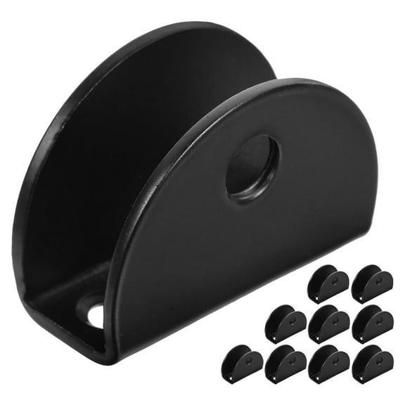 NIAIZEK 10Pcs Metal Mirror Clips Black Mirror Hanging Clip Kit for Frameless Glass and Wall Brackets
