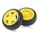 thumbnail image 3 of 4 Uds DC 3-6V Motor eléctrico con 4 Uds rueda de neumático de plástico Motor de engranaje Kit DIY Mini Smart RC coche Robot neumáticos para Arduino Smart Car, 3 of 8