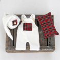 thumbnail image 4 of Infant Photography Props Suspender Pants Soft Beanie Cap Baby Photo Suit Photoshooting Props Pillow Newborn Shower Gift White, 4 of 5