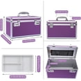 thumbnail image 2 of Locking Box with Portable Storage Case, 38x 22x 24cm, Childproof Medicine Organizer with Combination Lock, Lockbox for Important Documents & Meds, Secure Cash, ID Documents (PURPLE), 2 of 7