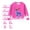 L600-Hot Pink, variant on HCNTES Boys and Girls Long Sleeve Trousers Set Comfortable Soft Fashionable Christmas Print Children Pajamas Set,Sizes 5-6 Years