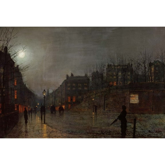 Grimshaw "Going Home at Dusk" (1882) Glossy Poster