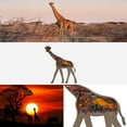 thumbnail image 4 of 3D Wooden Animals Carving LED Night Light, Wood Carved Lamp Modern Festival Decoration Home Decor Desktop Desk (Giraffe), 4 of 5
