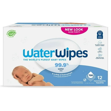 WaterWipes Unscented Baby Wipes, Sensitive and Newborn Skin, 12 Packs (720 Wipes) 720 Count NEW