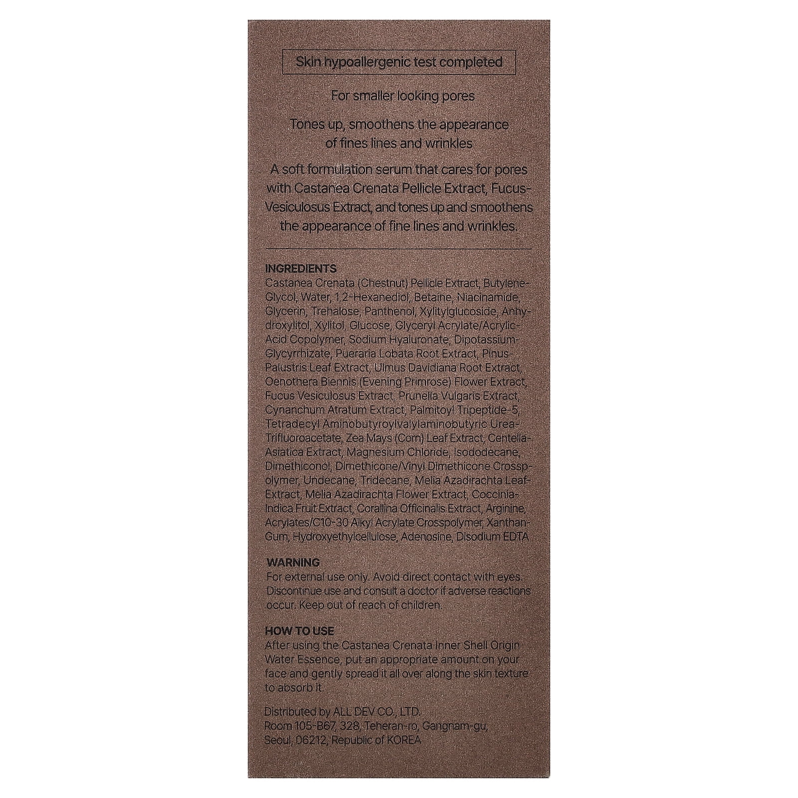 Molvany Castanea Crenata Inner Shell Pore Tightening Serum , 1.69 fl oz (50 ml)