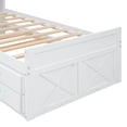 thumbnail image 6 of Noble House Twin Size Wooden Bed with Trundle, Drawers, Storage Headboard and Outlets, White, 6 of 12