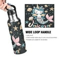 thumbnail image 4 of Water Bottles 20oz Straw Lid Wide Mouth Stainless Steel for School Sport Travel Cute Unicorn Mermaid, 4 of 9