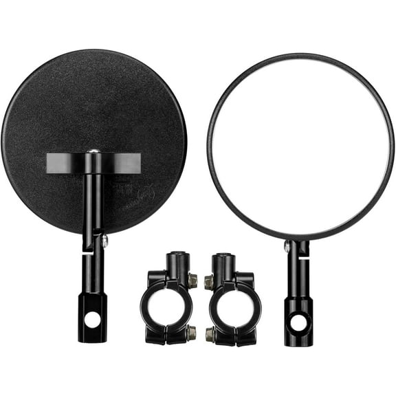 Premium Billet Aluminum Motorcycle Mirrors 7/8'' Handlebar Mount Compatible w/ E-Bikes Scooters ATV