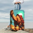 thumbnail image 5 of Cauagu Cool Camel Oasis Vibes Print Travel Luggage Cover,Travel Dust-proof Suitcase Cover Softside Suitcase Protector for 18-32inch,Not Included Suitcase, 5 of 8