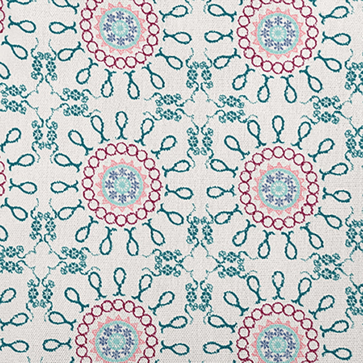 20"x14" Simply Daisy Sun Tile Poly Accent Pillow, Teal Qty 1