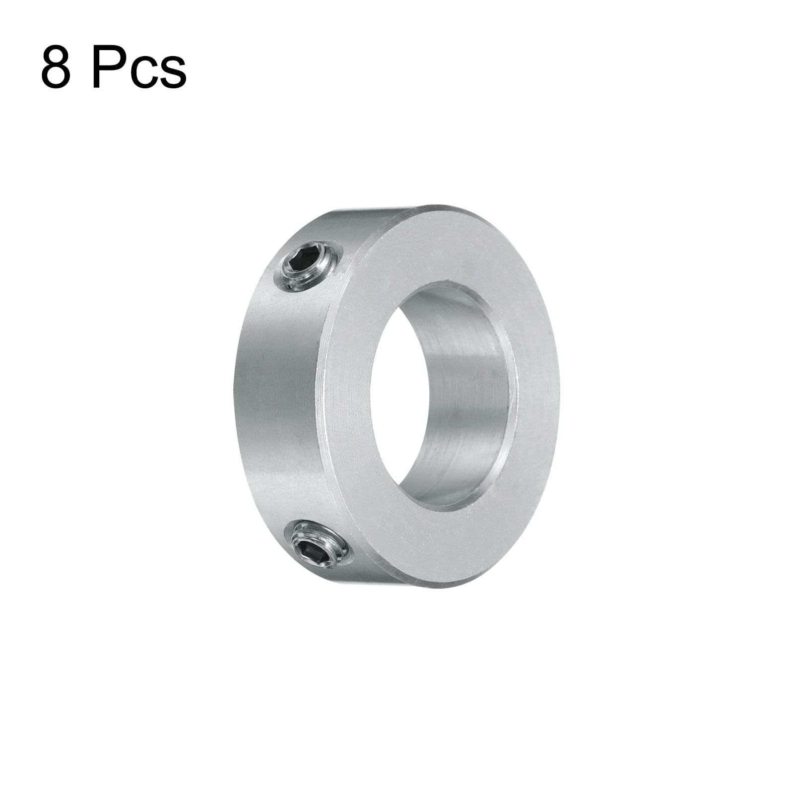 8 Packs Set Screw Collars 18mm Bore, Aluminum Shaft Collars, 32mm OD and 10mm Thickness, Set Screw Clamp Collar