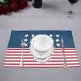 thumbnail image 2 of MKHERT Cool Sugar Skull in Sunglasses On American Flag Placemats Table Mats for Dining Room Kitchen Table Decoration 12x18 inch,Set of 4, 2 of 4