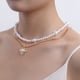 thumbnail image 5 of Collar con colgante de amor de perla de imitación doble de moda, collar de cuentas versátil para mujer Spice Girl Sincero Electrónica, 5 of 5