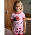 thumbnail image 2 of POPTEM Toddler Pajamas Girls Ladybug Pjs Short Sleeve Cotton Sleepwear Sets 2-Pieces Pink 4T, 2 of 8