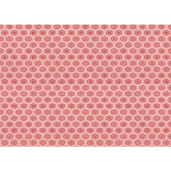 Ahgly Company Machine Washable Indoor Rectangle Transitional Pink Area Rugs, 8' x 10'