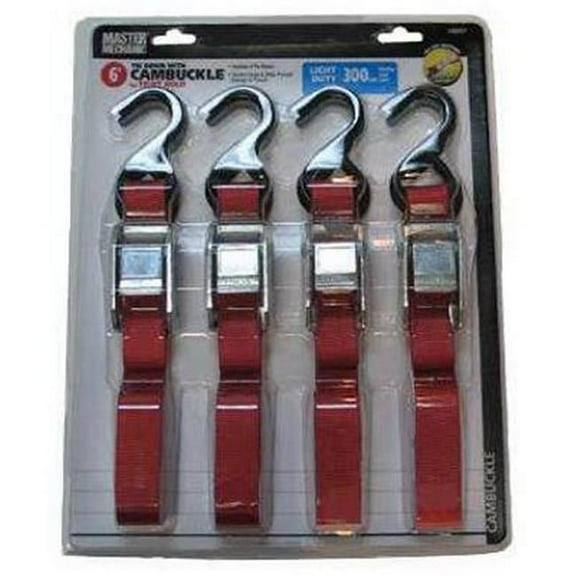 Trade of Amta  1 in. x 6 ft. Cam Buckle Tie Down - Pack of 4