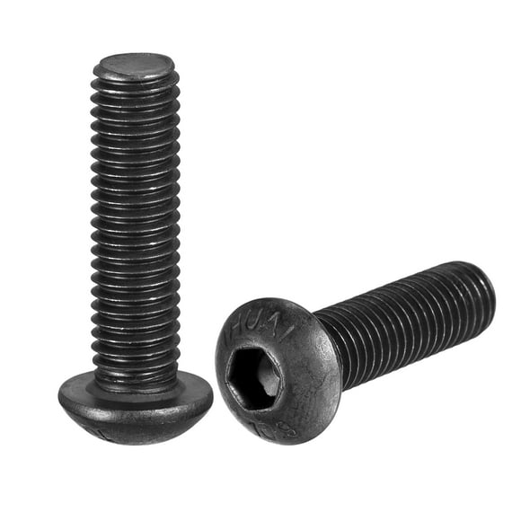 Unique Bargains M8x30mm Hex Socket Button Head Cap Bolts Screws Alloy Steel Black 10 Pack