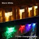 thumbnail image 4 of Solar Deck Lights, Led Solar Step Lights Outdoor for Stair, Fence, Railing, Patio Garden, Step, Super Bright 10 Lumens, 2 Lighting Modes, Warm White/C, 4 of 5