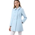 thumbnail image 1 of INSPIRE CHIC Manteau Mi-Long à Double Boutonnage pour Femme à Col Rabattu, 1 of 7
