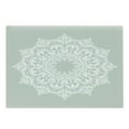 thumbnail image 1 of Orient Cutting Board, Oriental Pattern Damask and Floral Elements Classical Art Motifs, Decorative Tempered Glass Cutting and Serving Board, Large Size, Green White, by Ambesonne, 1 of 1