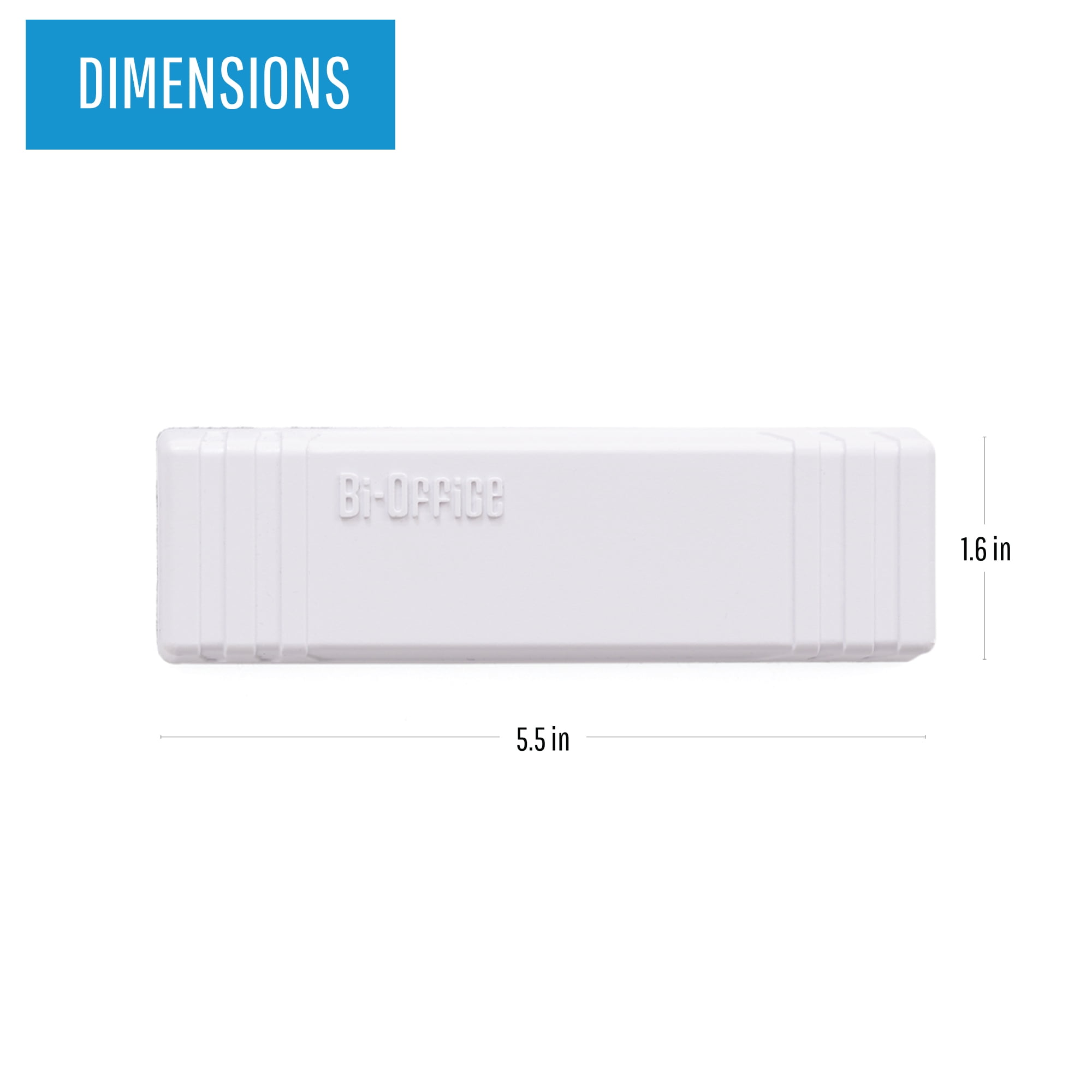 MasterVision Antimicrobial Eraser, 5.5"x1.6"x1.4"