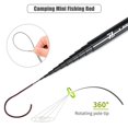 thumbnail image 3 of Ultralight Carbon Mini Fishing Rod - 28cm Compact for Camping Fishing, 3 of 12