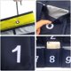 thumbnail image 4 of Organizador digital para teléfono celular con 30 compartimentos, color azul marino, con bolsillos numerados y organizador gráfico, bolsa de almacenamiento montada en la pared con 4 ganchos, 4 of 5