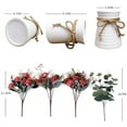 thumbnail image 2 of Artificial Flowers,Faux Flower in Vase Decor, Silk Rose Fake Flower Arrangements Bouquets with Vase,Table Centerpieces Living Dinning Coffee Kitchen（Red）, 2 of 7