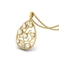 thumbnail image 2 of Collier Pendentif Femme en Argent Sterling 925 avec Vermeil Doré Ouvert en Forme de Perle et Poire de 2,83 Cts, 2 of 3