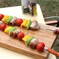 thumbnail image 3 of Wosthever De acero inoxidable en forma de U para barbacoa, tenedor de soldadura, para barbacoa, pinchos para asar, pincho de Metal, doble Cocina y Comedor, 3 of 6