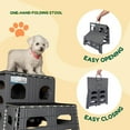 thumbnail image 4 of Bee Neat 2 Step Folding Dog Stairs & Ramp for Your Pet - Indoor Outdoor Foldable Pet Stairs for High Bed, Car, SUV – Collapsible Step Stool Ladder Supports 300lbs – New Carpeted Design, 4 of 7