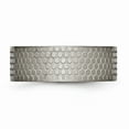 thumbnail image 3 of Titanium 8mm Brushed Patterned Flat Band Size: 12; for Adults and Teens; for Women and Men, 3 of 6