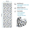 thumbnail image 2 of 74x26 Inch Yoga Towel, Sweat Absorbent Non-Slip Mat for Hot Yoga, Pilates & Fitness,Wolf Celestial Mountain White Pattern, 2 of 5