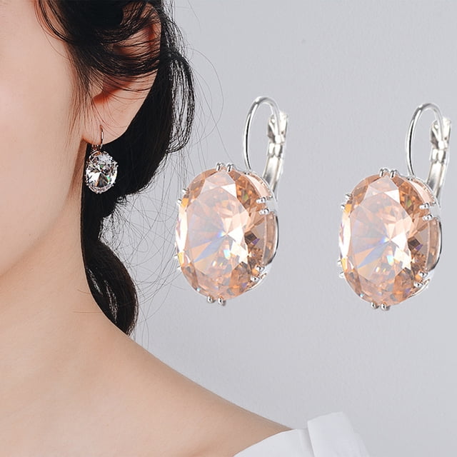 Boucles d'Oreilles Pendantes en Zircon Cubique pour Femmes, Perçage, Bijou de Fête, Cadeau