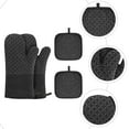 thumbnail image 5 of SEWOART Silicone Oven Mitts Black Thickened Anti-Scald for Kitchen Use, 5 of 6
