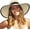Beige With Black Brim, variant on Womens Sun Straw Hat Wide Brim UPF 80 Summer Hat Foldable Packable Floppy Beach Hats for Women
