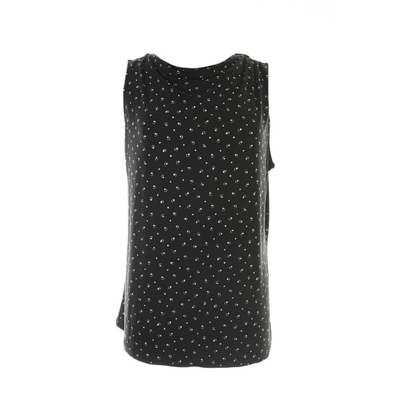 Lauren Ralph Lauren Black Pearl Printed Cowl-Neck Tank Top XL