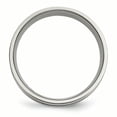thumbnail image 2 of Titanium Grooved Sterling Silver Inlay 8mm Brushed Band, 2 of 9