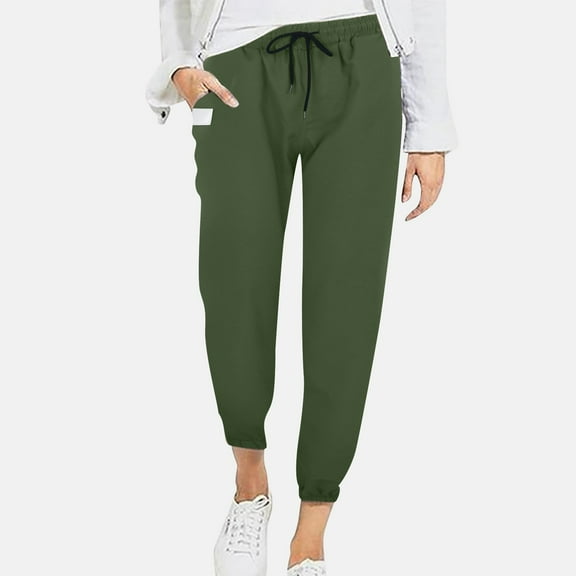 Women's Lightweight Hiking Cargo Pants Outdoor Casual Travel Sweatpants Joggers Elastic Waist Button Pockets Womens Fall Clothes Business Casual Ladies Warm up Pants Women Casual Loose Long Bib Pants