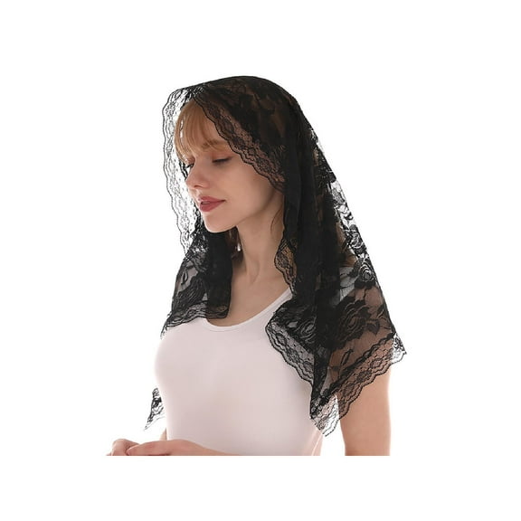 Lace Mantilla Catholic Veil Church Veil Chapel Veil for Head Covering Latin Mass