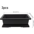 thumbnail image 2 of SHIQI-3 PCS 14 Inch Plastic Bonsai Pots, Large Bonsai Training Pot with Drainage Trays, Rectangular Plant Bonsai Tree Pots for Garden, Indoor, Home Decorative, 2 of 4