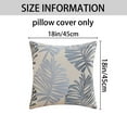 thumbnail image 6 of REGALWOVEN Pack of 2 Throw Pillow Covers Decorative Farmhouse Pillow Case Soft Palm Leaf Pattern Cushion Pillowcase for Home Light Blue 18" x 18", 6 of 6