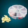 thumbnail image 3 of Luzkey 6xFixed Round Compartment Plastic Storage Box Jewelry Nail Container 8 Slots, 3 of 8