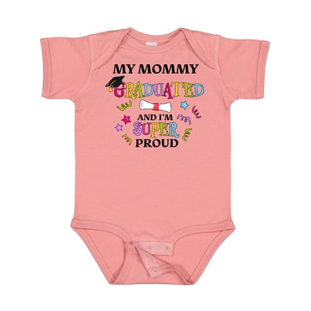 

Inktastic My Mommy Graduated and I m Super Proud Gift Baby Boy or Baby Girl Bodysuit